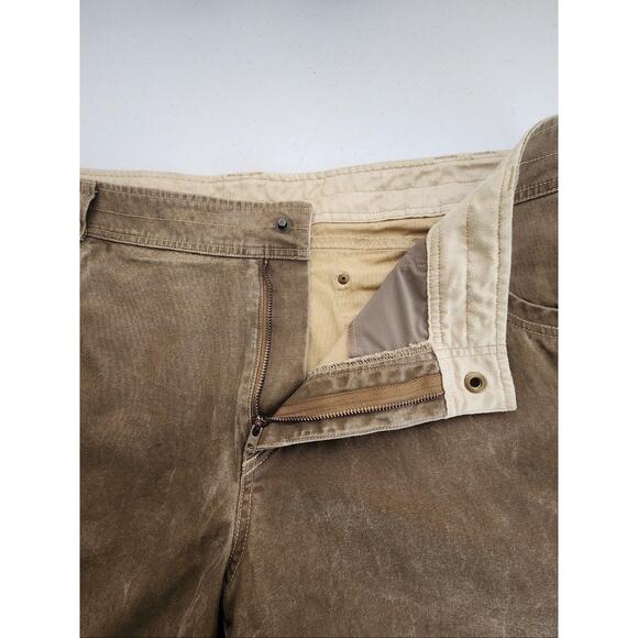 Kuhl Shorts Mens 42 Tan Brown Rugged Canvas Workwear Utility Vintage The Law - Picture 3 of 14